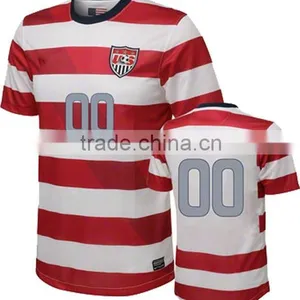 Oem Manufacturer Custom Sublimated Quality Stripe Soccer Uniform thumbnail-4