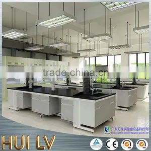 Acid Resistance Powder Coated Cold Rolled Steel Laboratory Furniture Bench With Reagent Shelves thumbnail-5
