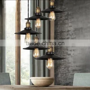 LIADA Retro Vintage E27 Lamp Base With 1.2m Wire Stainless Steel Pendant Light Countryside Lamp for Living Hall Ceiling thumbnail-1