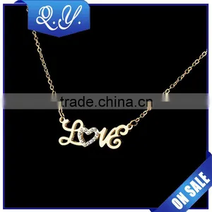 Custom Letter Design Necklace Sets Love Shaped Necklace for Lovers thumbnail-1