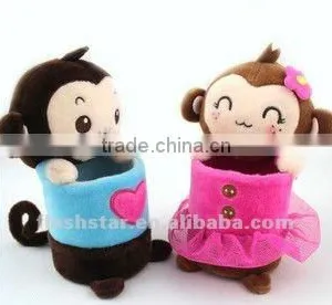 2013 New Design-cartoon Monkey Plush Pen Container thumbnail-1