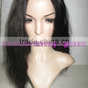 Real Human Remy Hair 3/4 Half Lace Wig thumbnail-1