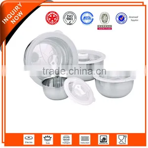 4Pcs Stainless Steel Mixing Bowl With Lid thumbnail-1