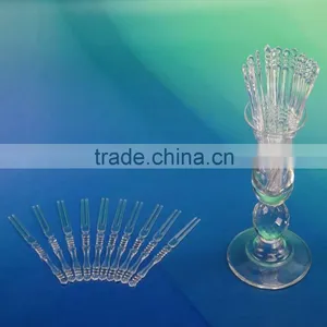 Cheap 4 Inch Eco-friendly Disposable Transparent Plastic Bamboo Design Fruit Forks Bulk Production Quality Choice thumbnail-3