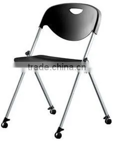 Plastic Stacking Chair With Caster thumbnail-1