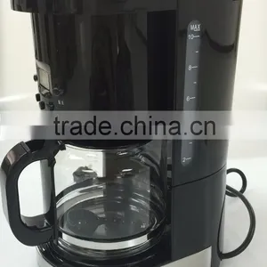 Drip Coffee Machine With SS Decoration 1.25L 10 Cups Glass Carafe Kitchen Accessory Filter thumbnail-1