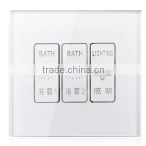 3 Gans 3 Ways Glass Panel Touch Switch ,hotel Smart Light Switch thumbnail-1