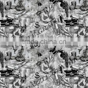 Whole Sale Dazzle Graphic NO.DGDBZ01686 Weapon Design 3D Water Transfer Printing Film Material Hydrographic Film thumbnail-2