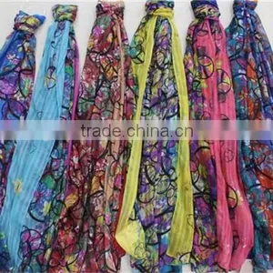 In Stock Polyester Circle Pattern Printed Scarf thumbnail-1