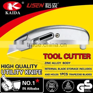 Tool Cutter Trapezoid Blade Zinc Alloy Retractable Safety Knife Carpet Cutter thumbnail-5