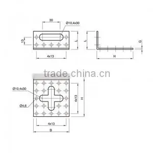 Galvanized Sheet Steel With Equal Length Angel Wood Connector thumbnail-3