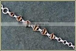 Sterling Silver Citrine Cut Fancy Bracelet, Semiprecious Bracelet thumbnail-1
