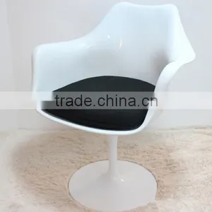 Fiberglass Chair With Arm - White thumbnail-1