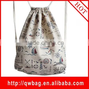 2016 China Customize Wholesale Cheap Promotion Velvet Fabric Draw String Pouch Waterproof Polyester/ Cotton Drawstring Shoe Bag thumbnail-1