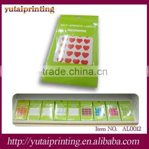 Red Heart Shape Blank Adhesive Mylar Labels thumbnail-1