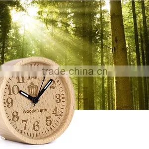 Night Light Wooden Sweep Clock thumbnail-2
