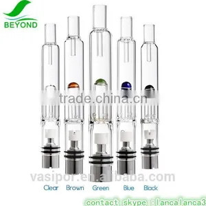 Cool Spill Proof Glass Dab Vaporizer Pen Attachment With 2 Coils Hot Sell thumbnail-1