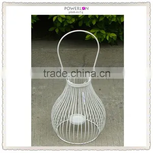 Antique White Metal Lanterns for Wedding Decoration thumbnail-1