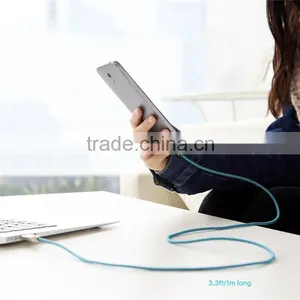 ROCK Cobblestone Type C Round Cable for Huawei Xiaomi Meizu 2.0A Type C to USB Charging Nylon Metal Cables thumbnail-2