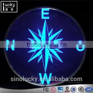 Transparent Acrylic Led Compass Signboard Sign Display thumbnail-1