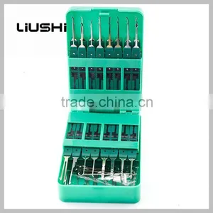 China Supplier Transparent Cutaway Padlock +32 Pcs Klom Locksmith Tools Lock Pick Set thumbnail-2