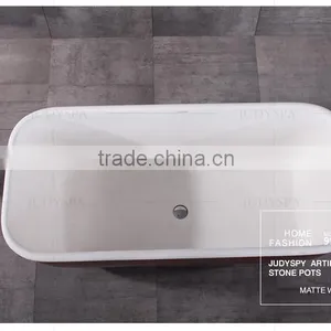 Solid Surface Stone Bathtub Freestanding With Foot YG9997 thumbnail-3