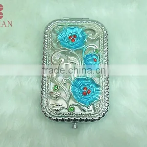 Charm Makeup Rhinestone Mirror/antique Design Compact Mirror/portable Retro Makeup Mirror thumbnail-1