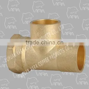 260-76 Handrail Brass Fitting (BRASS FEMALE SWEAT TEE (C X F X C) COPPER.) thumbnail-1