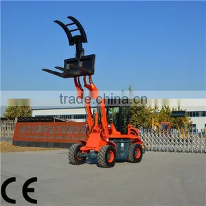 Chinese Wheel Loader 1.5ton Log Loader TY18 With Wood Grapple Bucket thumbnail-1