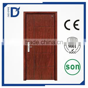 China Supplier Hot Sale Fancy Wood Door Designs Wood Door Exterior Swing Armored Door thumbnail-3