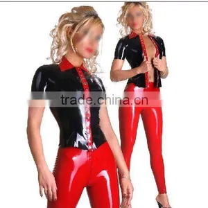Latex T-shirt for Women Latex Short Shirt thumbnail-1