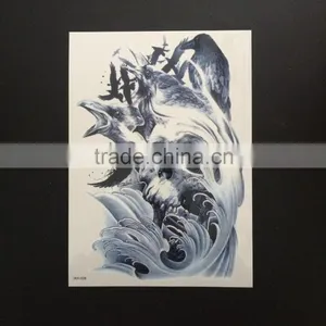 WX- 028 A5 Size Durable Waterproof Skull Tattoo Sticker thumbnail-1
