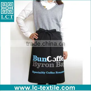 Personalized 80%polyester/20%cotton Black Waist Bar Apron With Logo thumbnail-1