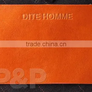 Custom Embossed Logo Bags Leather Patch For Jeans thumbnail-2