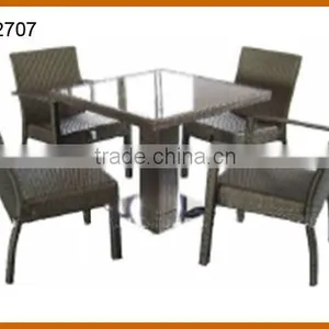 5PCS Wicker Table Chair Dining Set thumbnail-1