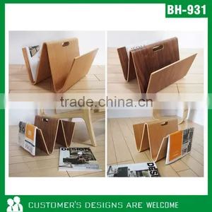 Wooden Magazine Rack, Modern Magazine Rack, Wall Magazine Rack thumbnail-4