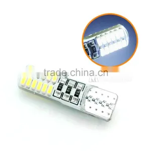 T10 24 Smd CANBUS ERROR FREE Silica Gel Car Marker Light Waterproof Wedge Light Reading Dome Auto Parking Bulbs thumbnail-2