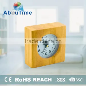 Mini Round Luxury Promotion Wood Table Clock thumbnail-3