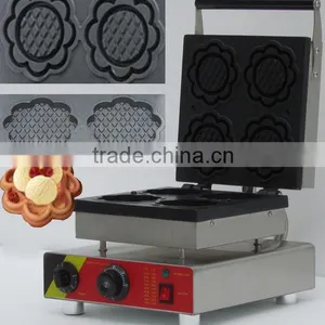 Four Slices Plate Shape Commercial Waffle Maker/ Belgian Waffle Maker/ Waffle Baker thumbnail-1