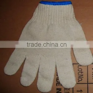 Construction NaturaI White Factory Knit Work Glove Anti-Slip Plastic Dot Safety Labor Good Standard Dot Men's Work Labor thumbnail-1