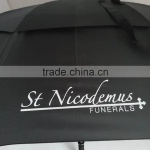 2 Layer Straight Windproof Automatic Parasol Golf Umbrella thumbnail-3