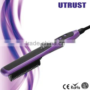 Hot Selling High Quality Hair Straightener Brush Lcd Digital Display Hair Straightener Brush thumbnail-1