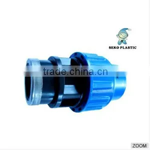 Plastic pp Comprssion Water Pipe Fittings Coupling 20mm /china Manufacture pp Compression Fittings Quick Coupling thumbnail-2