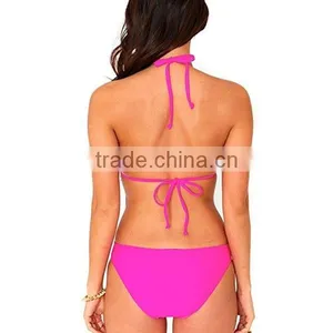 2017 Wholesale Fashion One -piece Swimwear With Tassels thumbnail-4