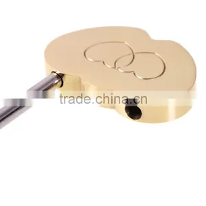 2016 New Combination MINI Solid Brass Love Wish Lock Double Heart Pad Lock Love for Lovers thumbnail-5