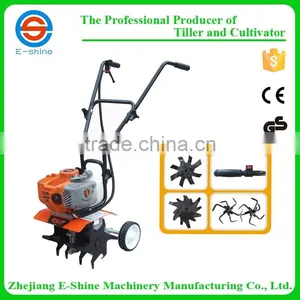 Mini Tiller Rotovator Machine With 2-stroke Motor Cultivator thumbnail-1