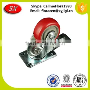 Medium Sized Industrial PVC Brake Casters thumbnail-1