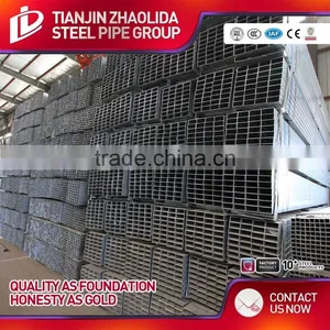BS1387 SCH 40 60 ERW ms Galvanized Square Pipe for Fence Post thumbnail-1