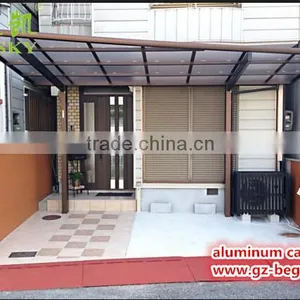 Easy Installation Garden Sun Shade Aluminum Single Slope Carport thumbnail-5