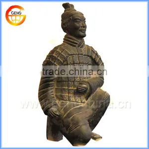 Kneeling China Terracotta Xian Warrior Statue Design for Large Garden Warrior Statue Decor thumbnail-1